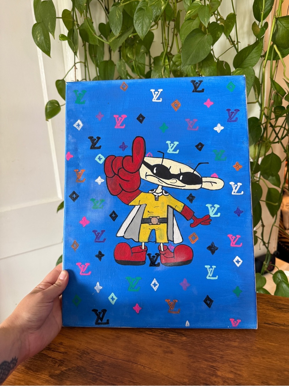 Hand Painted Codename: Kids Next Door Numbuh 1 Designer-Inspired Pop Art Canvas